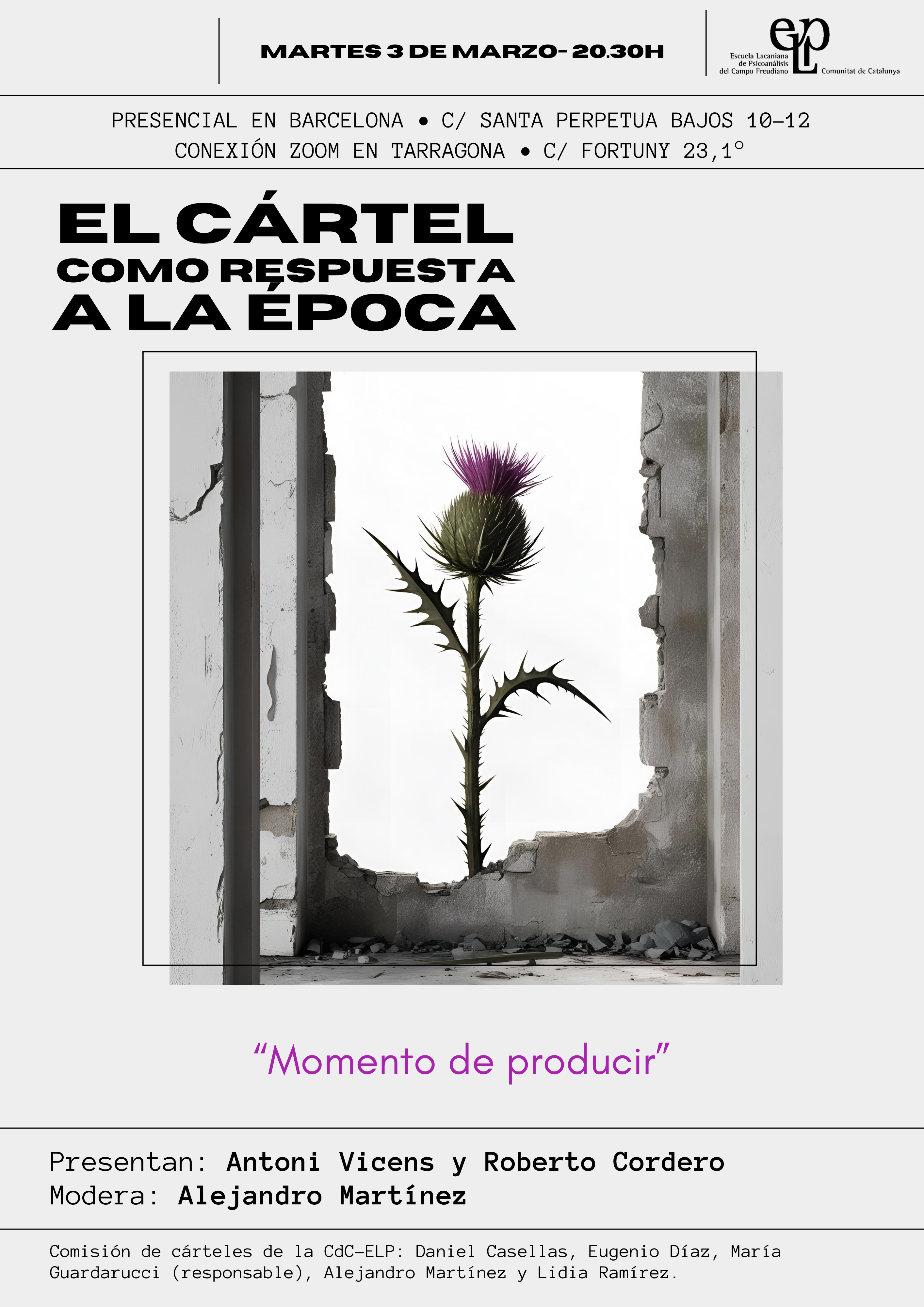 Ciclo de encuentros sobre el cártel en la CdC-ELP