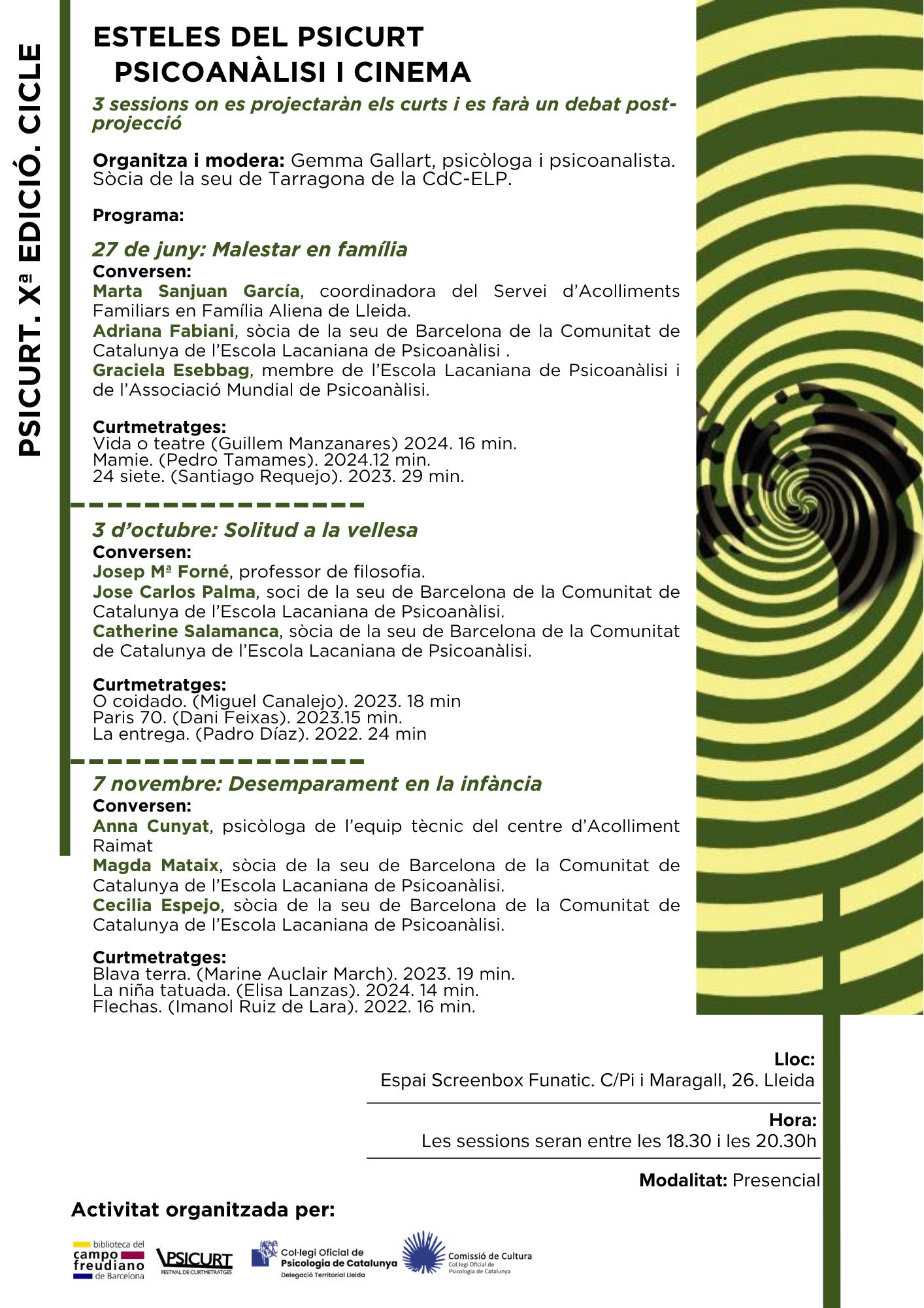 Ciclo de psicoanálisis y cine: Estelas del Psicurt - Lleida