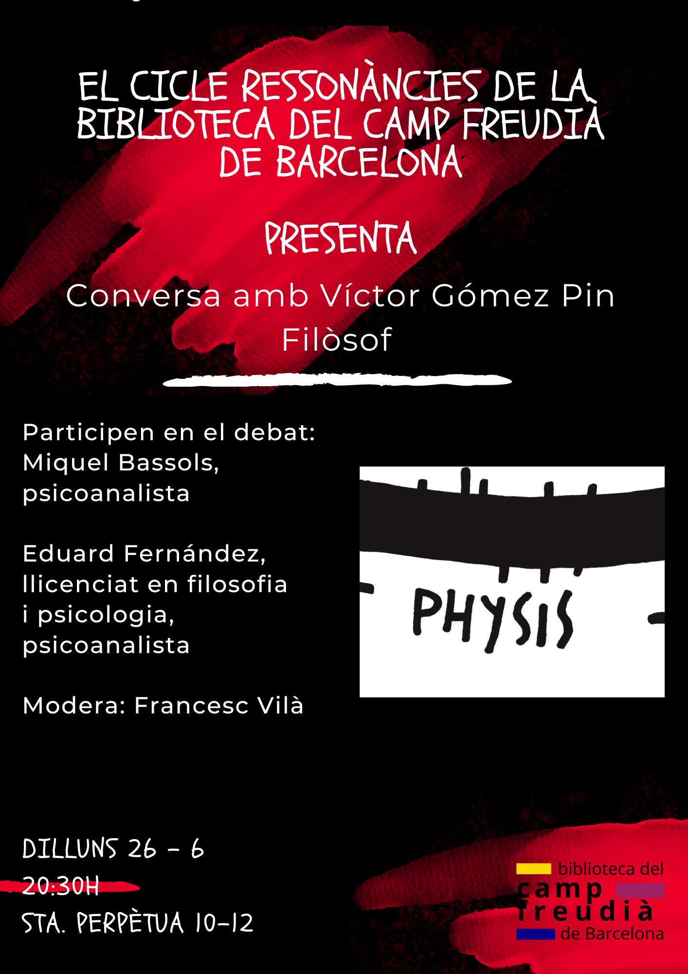Cicle de Ressonàncies de la BCFB presenta Conversa amb Víctor Gómez Pin 