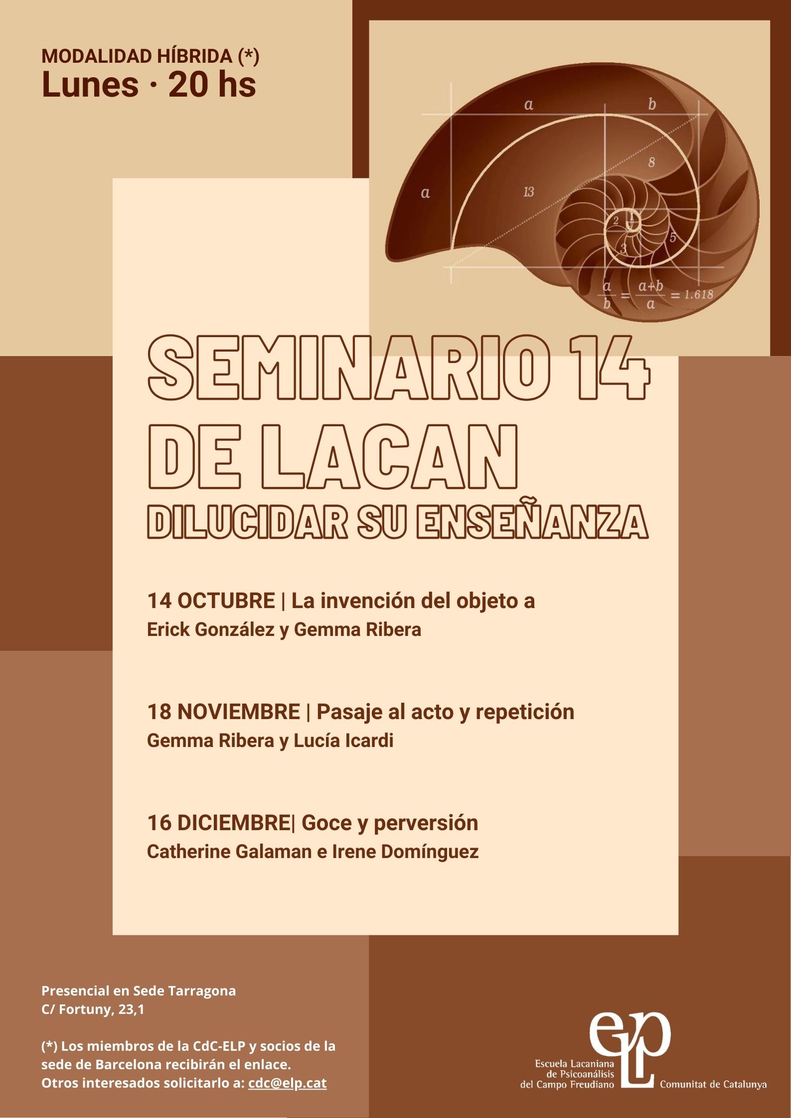 El Seminari 14 de Jacques Lacan, dilucidar-ne l'ensenyament
 