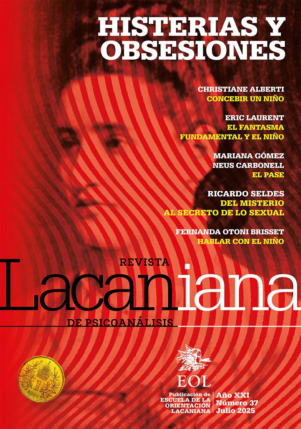 PortadaRevista Lacaniana de Psicoanálisis nº 37, Histerias y obsesión
